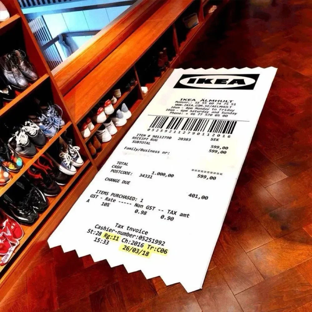 IKEA Reciept Rug White